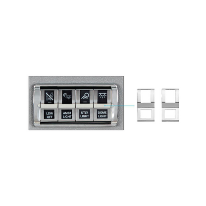 Chrome Switch Cover For 2018-2026 Freightliner Cascadia (2-Pack)