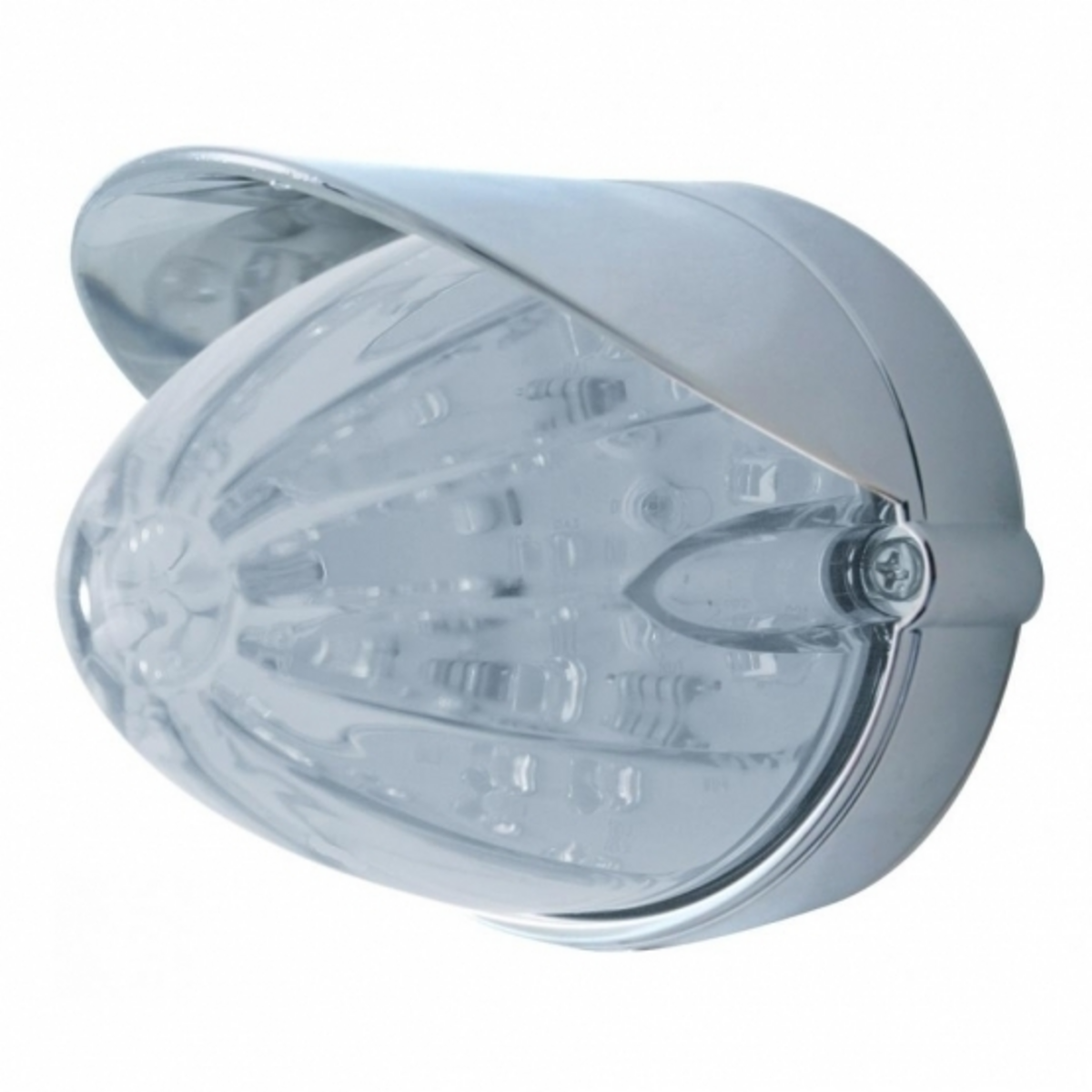 19 LED Watermelon Grakon 1000 Flush Mount Kit With Visor - Amber LED/Clear Lens