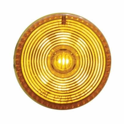 Single LED 2" Round Light (Clearance/Marker) - Amber LED/Amber Lens (Bulk)
