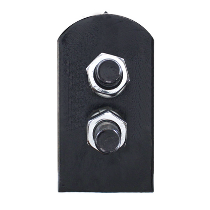 30" Black Heavy Duty Mud Flap Hangers - 1-1/8" Bolt Pattern (Pair)