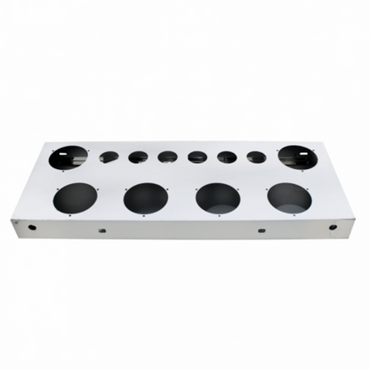 Stainless Steel Rear Center Light Panel With Six 4" Light Cutouts & Six 2" Light Cutouts