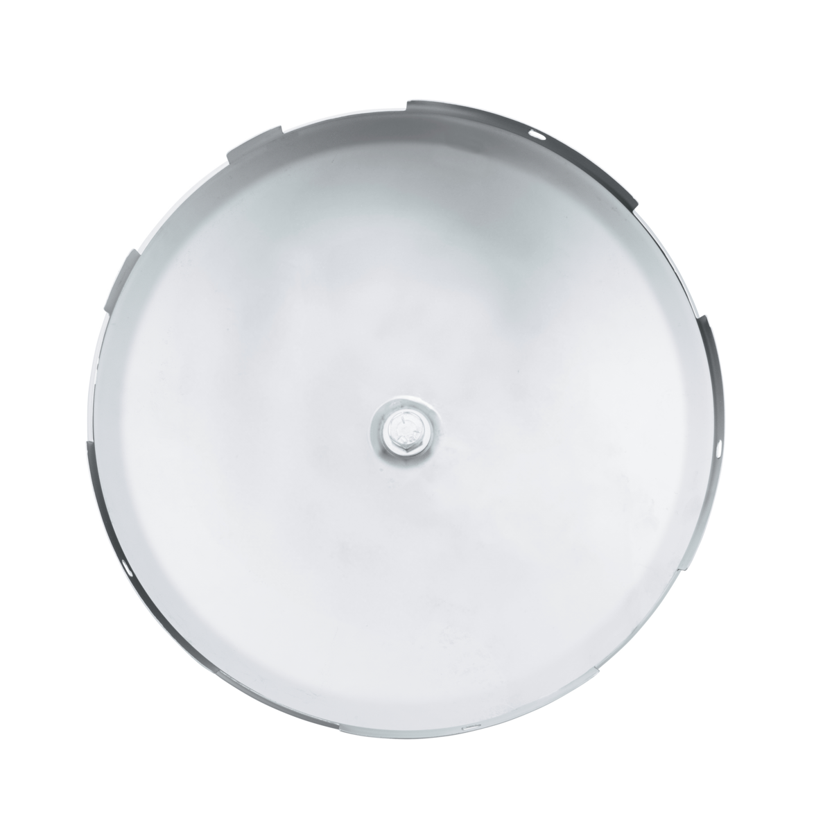 Universal Chrome Front Hubcap With 3 Bar Right Swing Spinner - 7/16" Lip