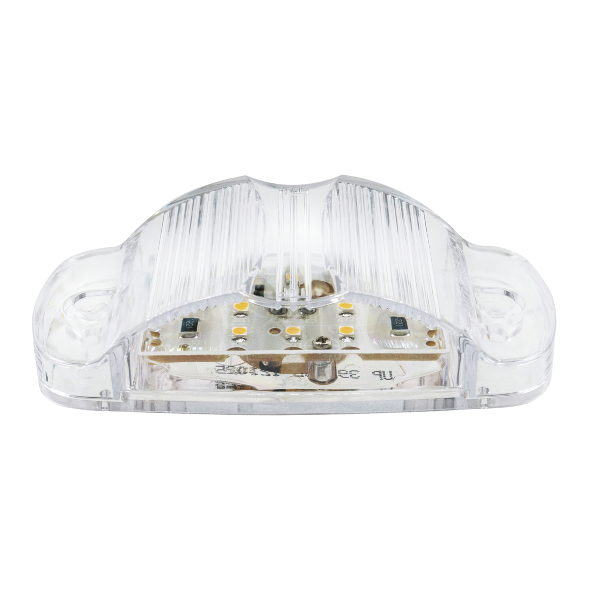 8 LED Rectangular Clearance/Marker Light - Amber LED/Clear Lens (Bulk)