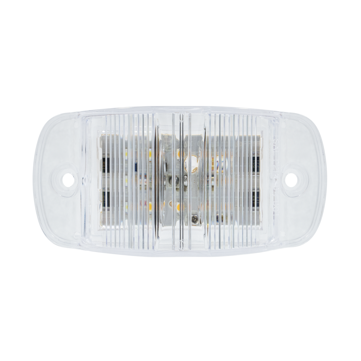8 LED Rectangular Clearance/Marker Light - Amber LED/Clear Lens (Bulk)