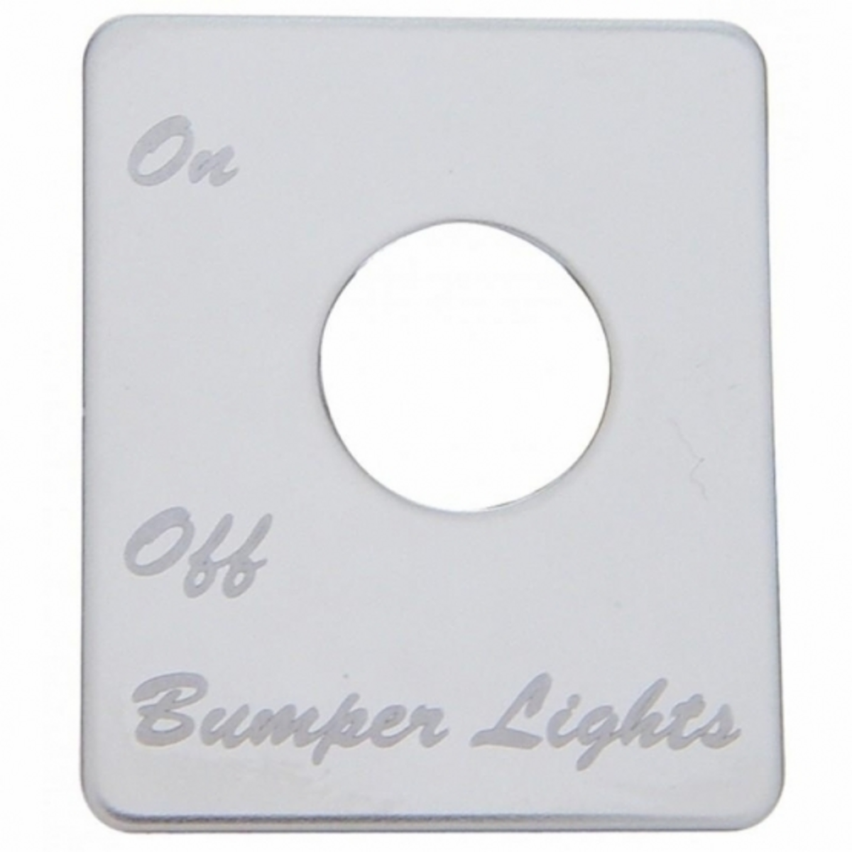 Stainless Steel Switch Name Plate For Peterbilt - Bumper Light