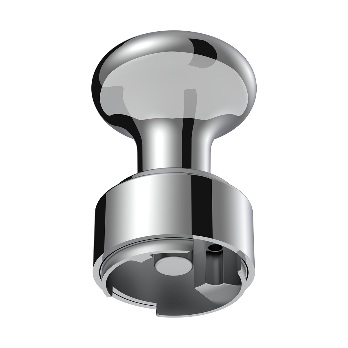 Thread-On Gearshift Knob & Adapter For Eaton Fuller Style 9/10 Shifter - Chrome
