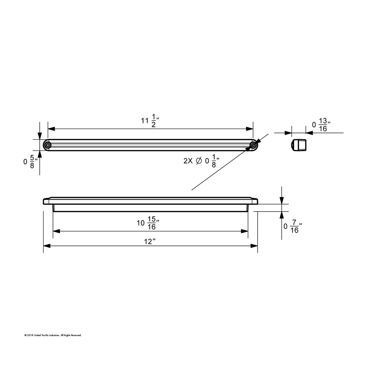 GloLight 24 LED Dual Function 12" Turn Signal Light Bar - Amber LED & Lens (Card)