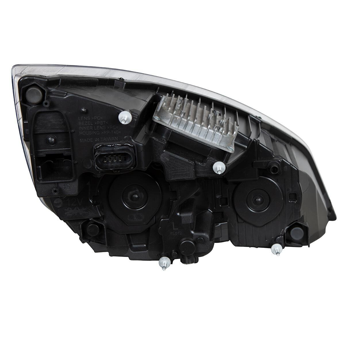 Chrome LED Projection Headlight With LED Position Light For 2018-2024 Freightliner Cascadia - Driver