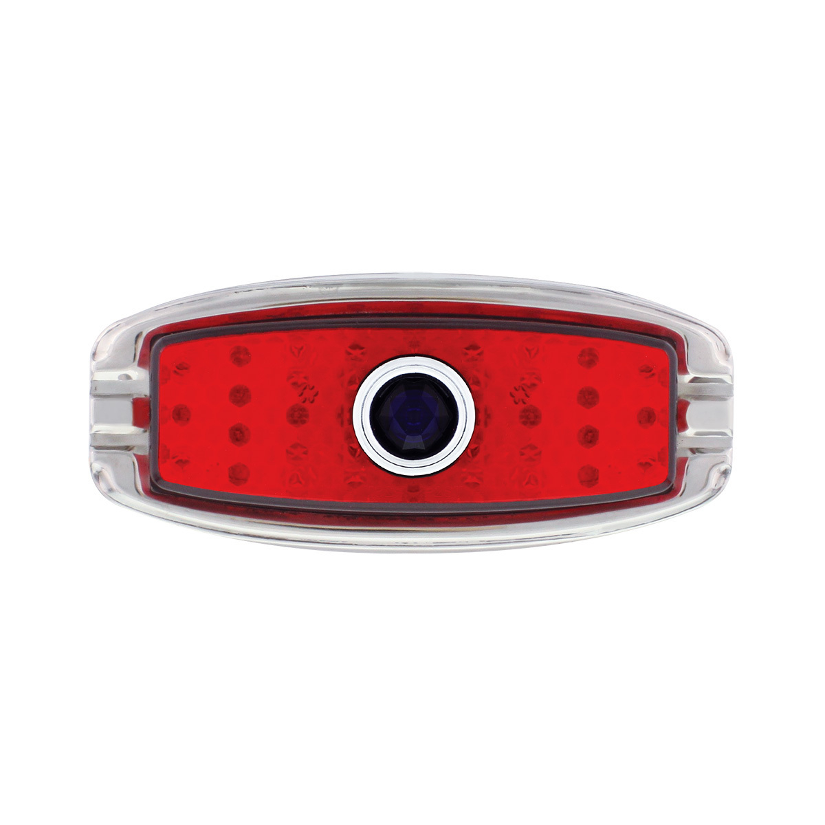 39 LED 1941-1948 Chevrolet Car Style Tail Light With Flush Mount Bezel, Red Lens With Blue Dot