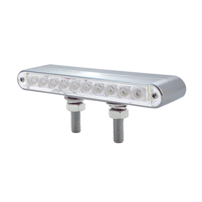 20 LED 6-1/2" Double Face Light Bar - Amber & Red LED/Clear Lens
