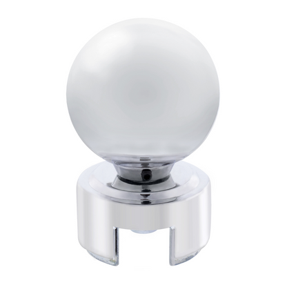 Ball Gearshift Knob With 13/15/18 Speed Adapter - Chrome