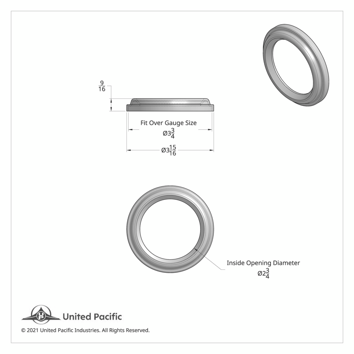 Speed/Tachometer Gauge Cover For Freightliner/Peterbilt - Classic Design