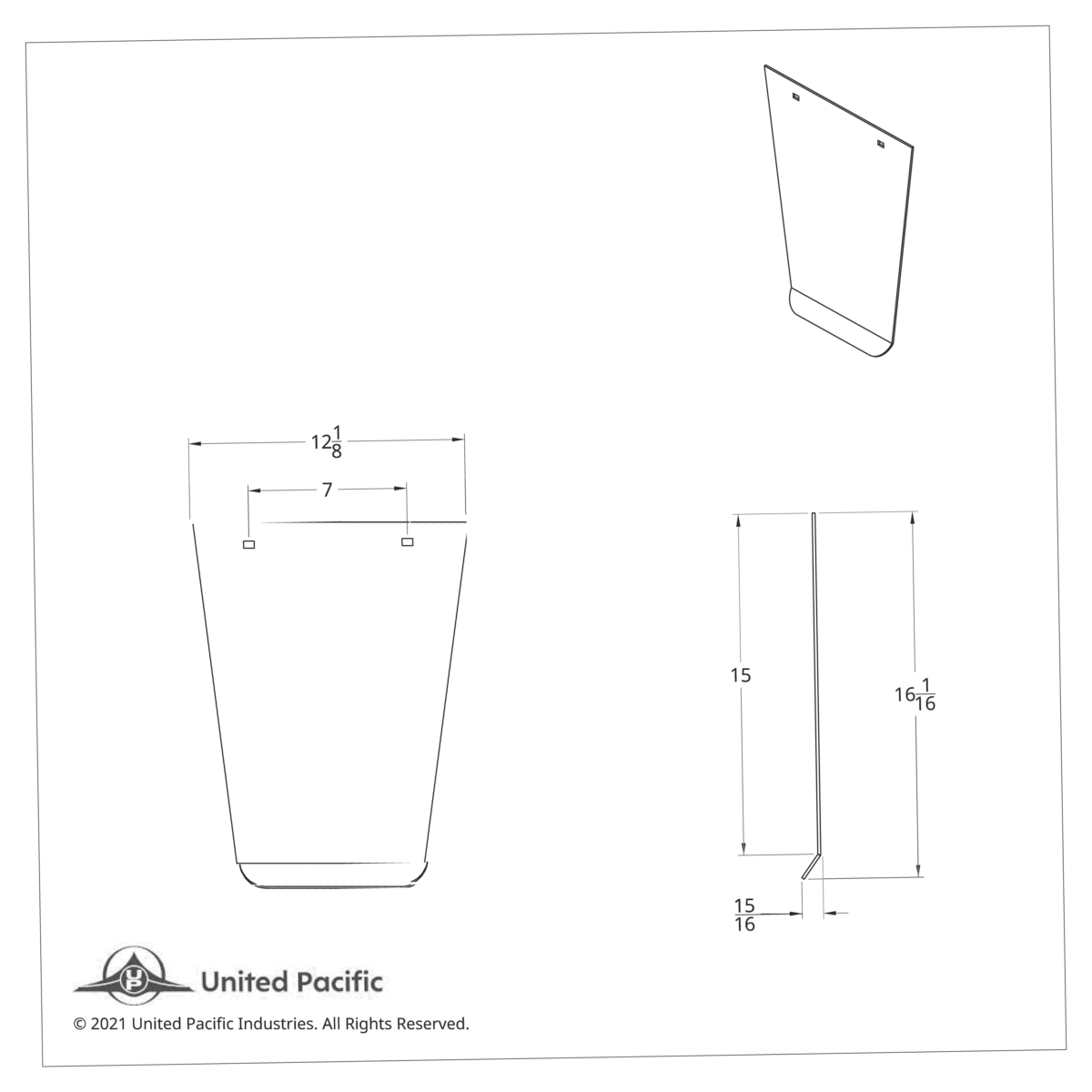 Stainless Anti-Sail Plate - Plain (Pair)
