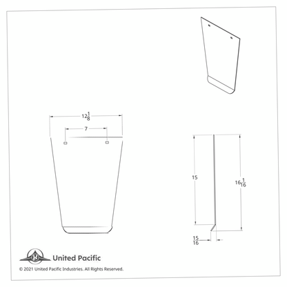Stainless Anti-Sail Plate - Plain (Pair)