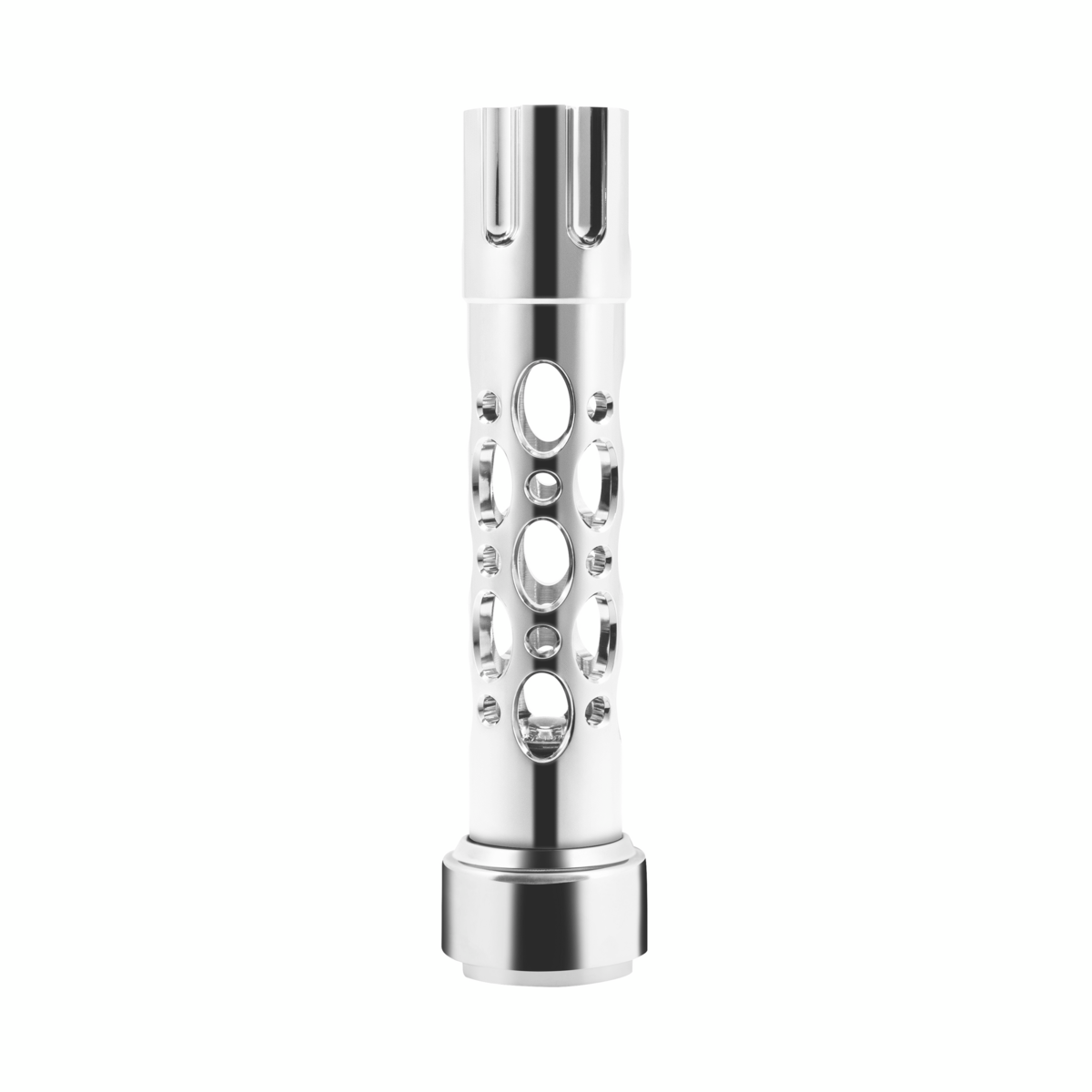 Austin Gun Cylinder Gearshift Knob With LED 9/10 Speed Adapter - Chrome/Amber LED