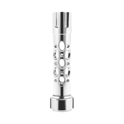 Austin Gun Cylinder Gearshift Knob With LED 9/10 Speed Adapter - Chrome/Amber LED