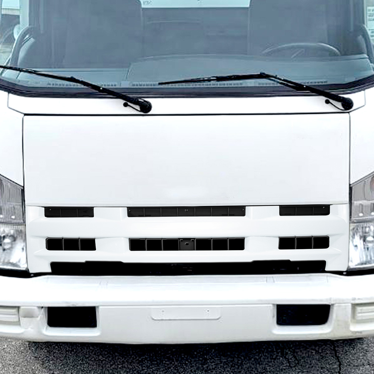 Steel Front Panel Assembly For 2008-2024 Isuzu NPR (ELF 200/300)-Black