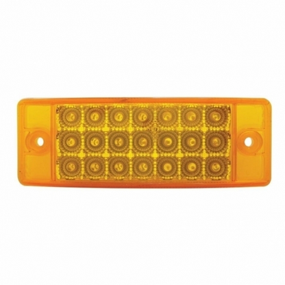 21 LED Reflector Rectangular Light (Clearance/Marker) - Amber LED/Amber Lens