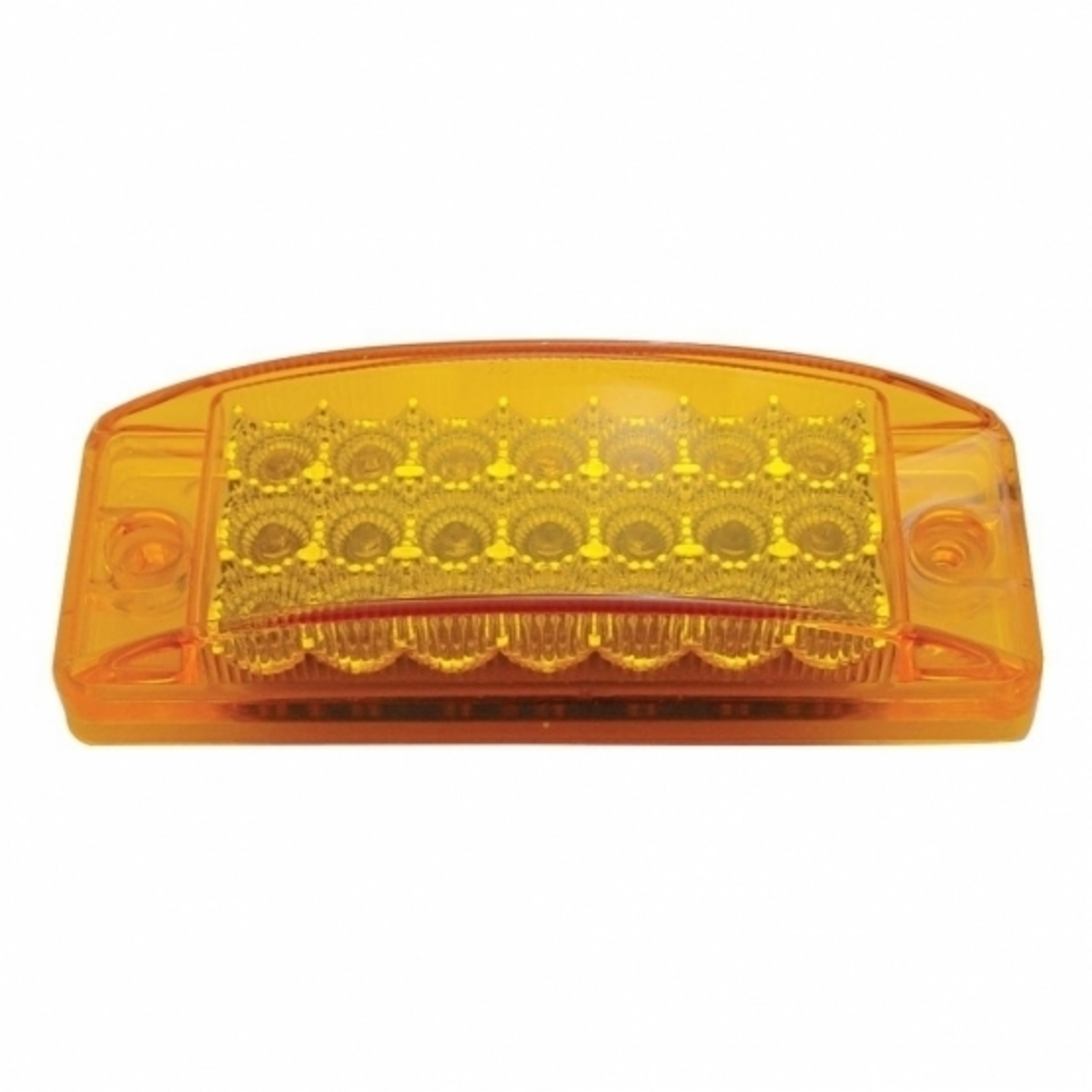 21 LED Reflector Rectangular Light (Clearance/Marker) - Amber LED/Amber Lens