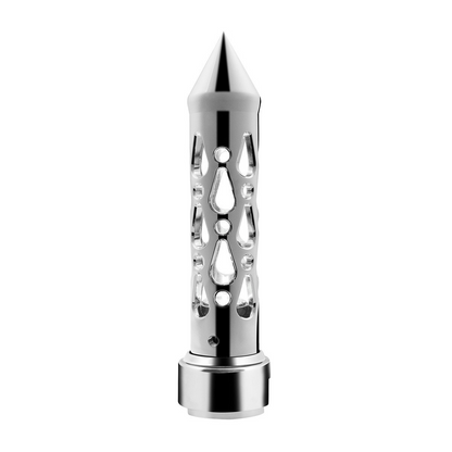 Brooklyn Spike Gearshift Knob With LED 13/15/18 Speed Adapter - Chrome/White LED