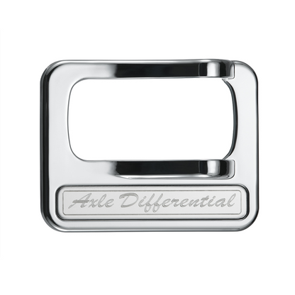 Chrome Plastic Rocker Switch Cover With Stainless Plaque For Peterbilt - Axle Differential
