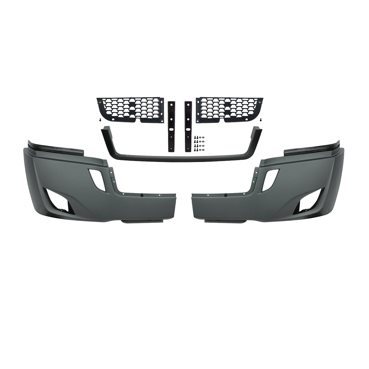 5-Piece Bumper Kit With Fog Light Opening For 2018-2024 Freightliner Cascadia