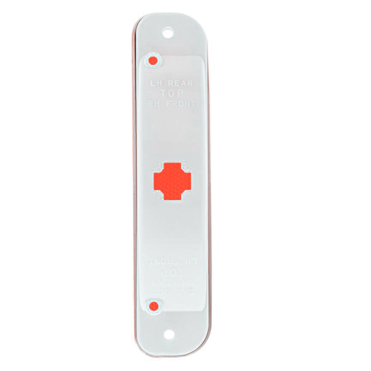 Side Marker Light With Stainless Steel Trim For 1973-80 Chevy Truck, Red Lens