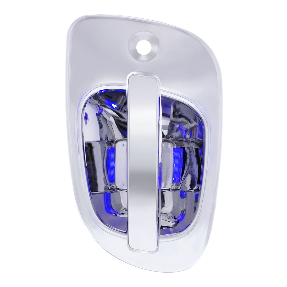 6 Blue LED Chrome Door Handle Cover for Freightliner - Passenger