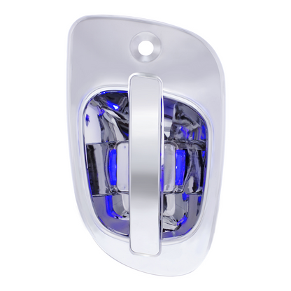 6 Blue LED Chrome Door Handle Cover for Freightliner - Passenger