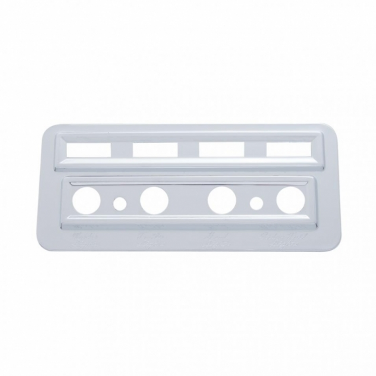 Chrome Plastic Light Switch & Indicator Trim For 2002-2005 Kenworth W900/T800/T600/T2000