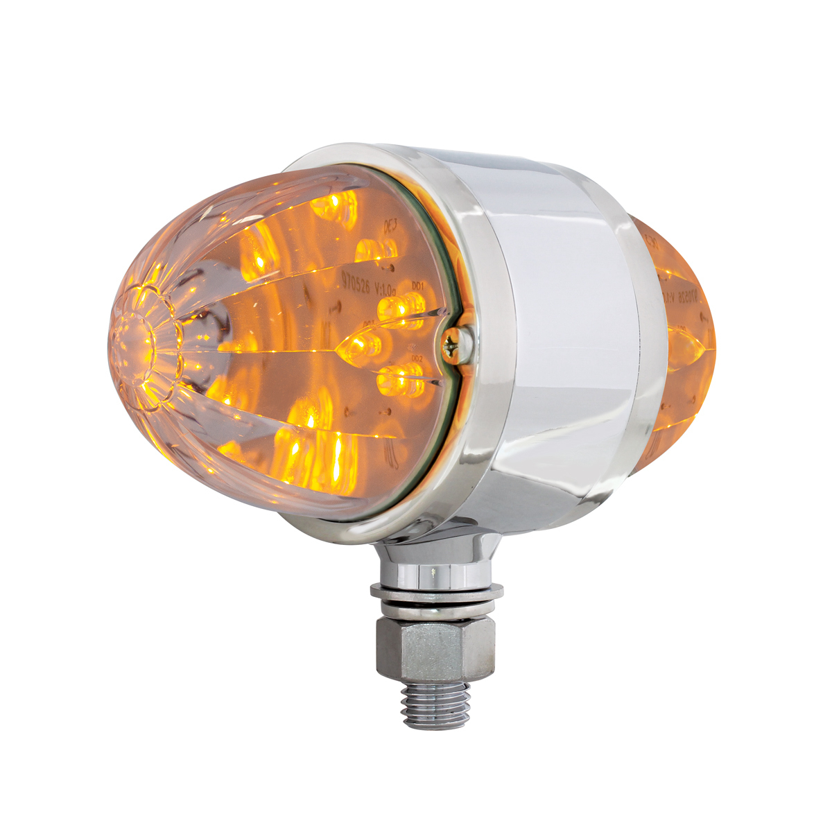 34 LED Dual Function Watermelon Double Face Light - Amber LED/Clear Lens