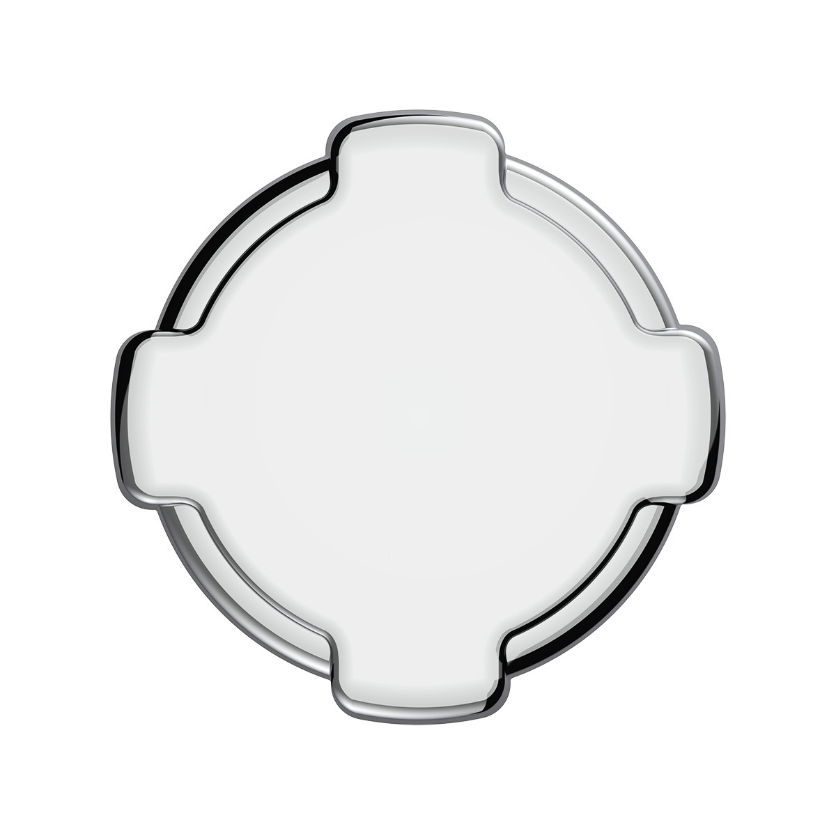 Chrome Plastic Fuel Cap Cover For Freightliner - Non-Locking