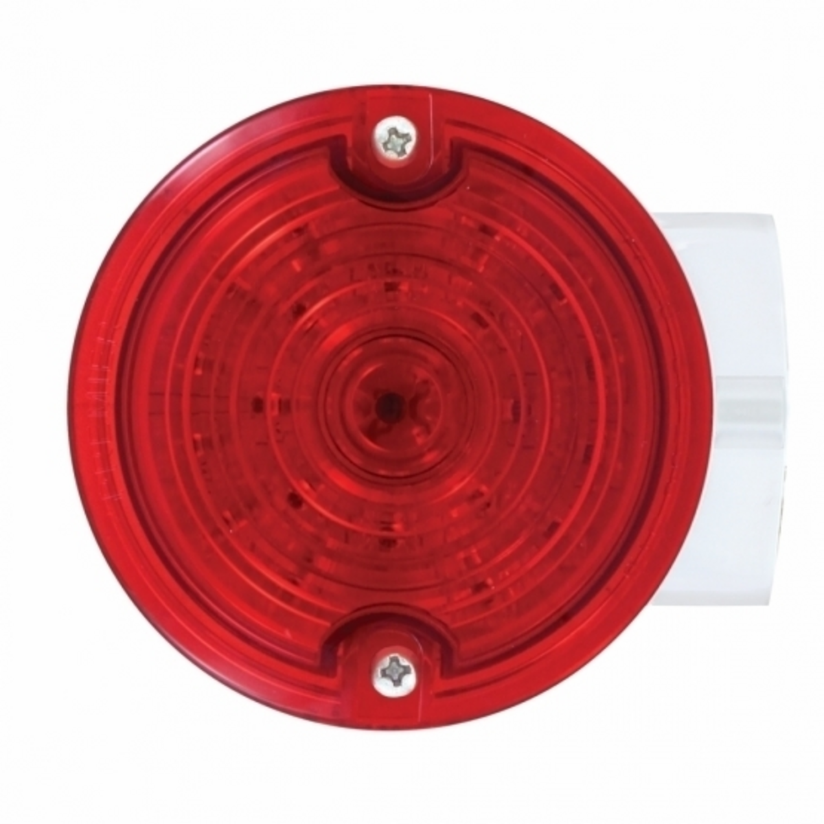 21 LED 3-1/4" Dual Function Signal Light For Harley Motorcycle With Housing - Red LED/Red Lens