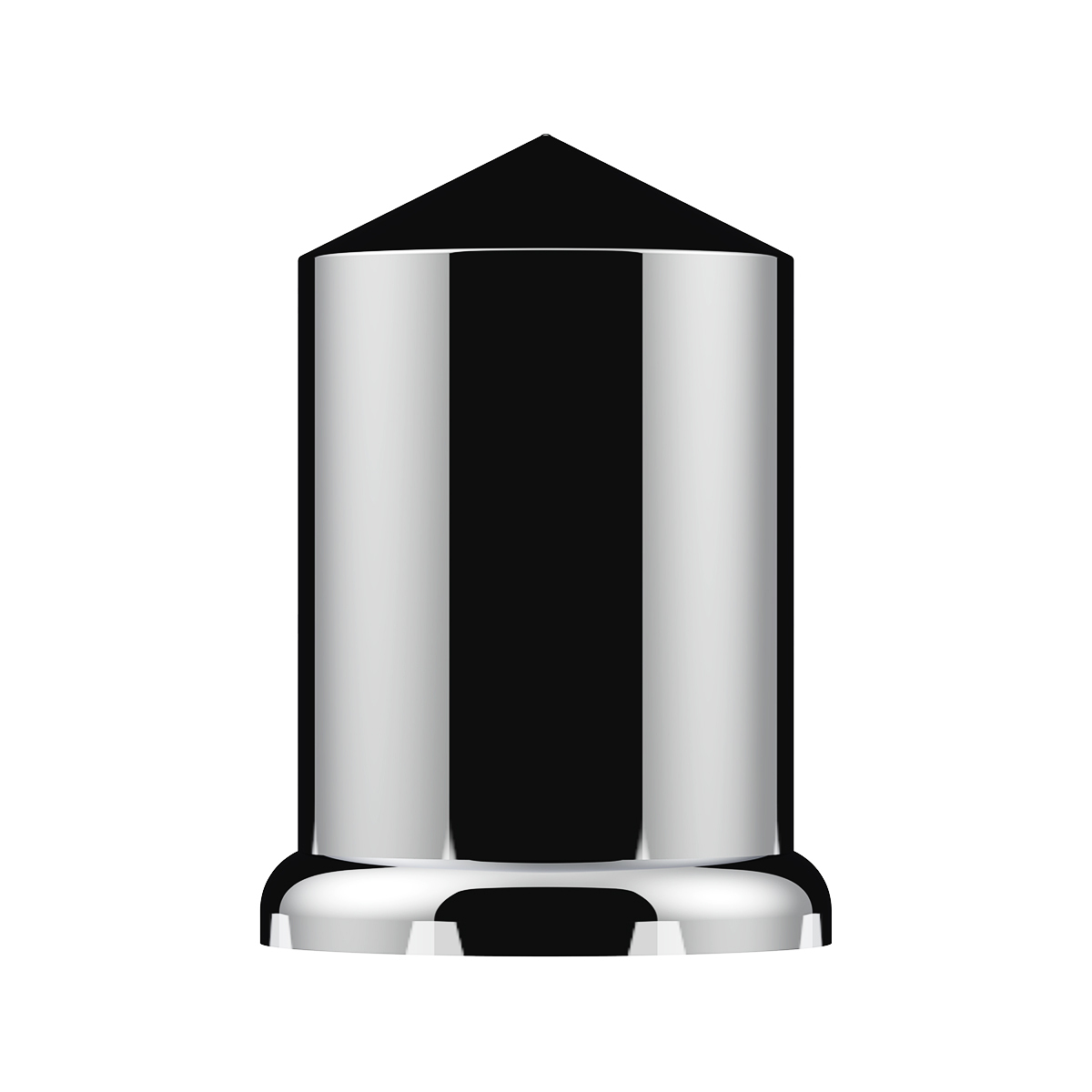 1-1/2" X 3" Chrome Plastic Pointed Nut Cover - Push-On (Bulk)