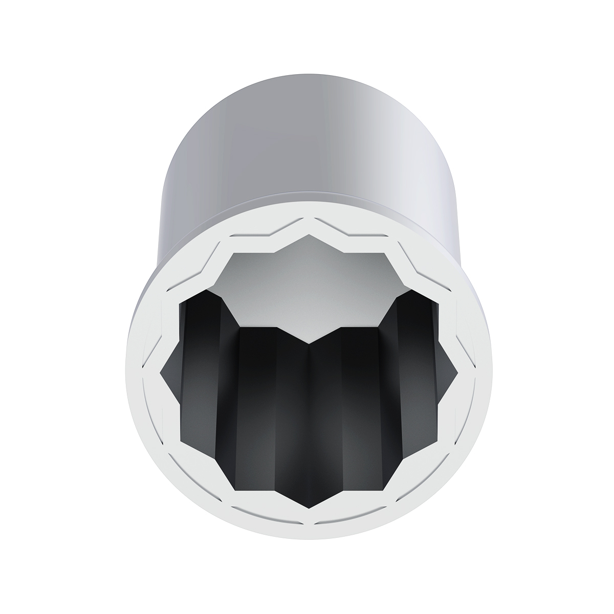 1-1/2" X 3" Chrome Plastic Pointed Nut Cover - Push-On (Bulk)