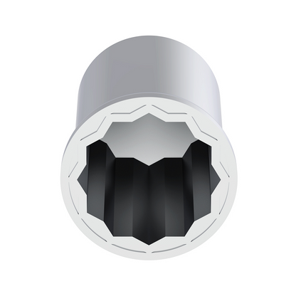 1-1/2" X 3" Chrome Plastic Pointed Nut Cover - Push-On (Bulk)