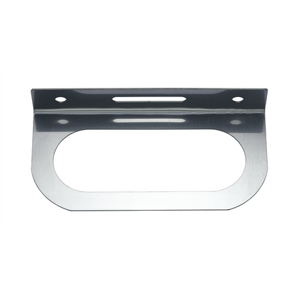 Stainless Light Bracket With Single Oval Light Cutout