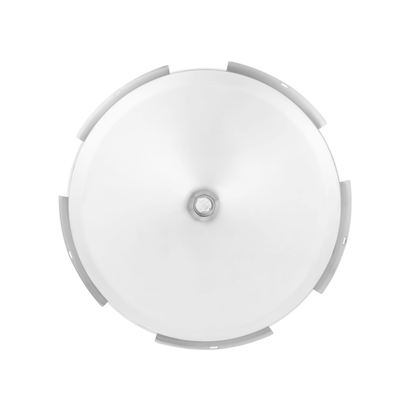 5 Even Notched Chrome Front Hubcap With Iron Cross Spinner - 1" Lip