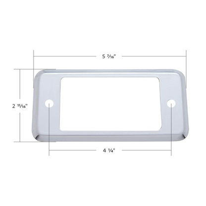 Plain Stainless "A" Panel Pocket Cover for Peterbilt