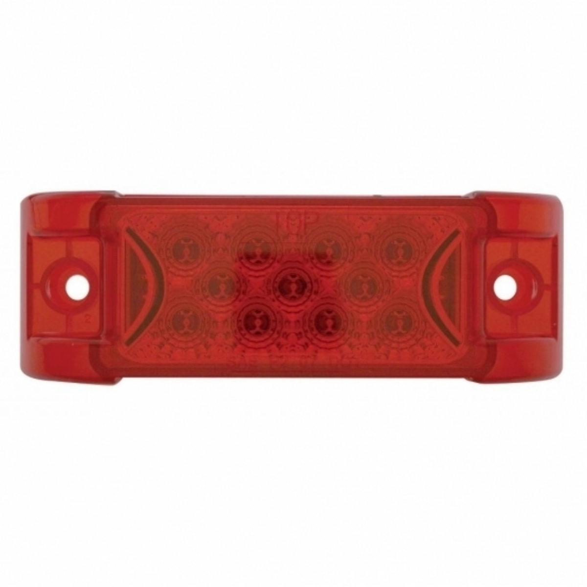 13 LED Reflector Rectangular Light (Clearance/Marker) - Red LED/Red Lens