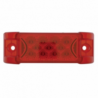13 LED Reflector Rectangular Light (Clearance/Marker) - Red LED/Red Lens