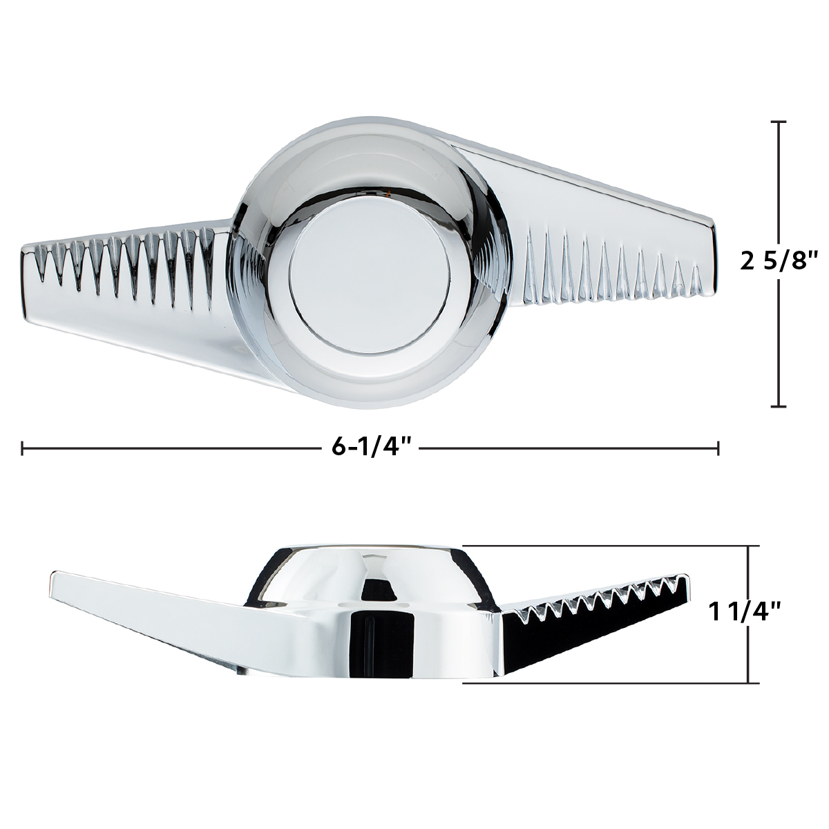 Chrome Plastic 2-Bar "Groovy" Hubcap Spinner