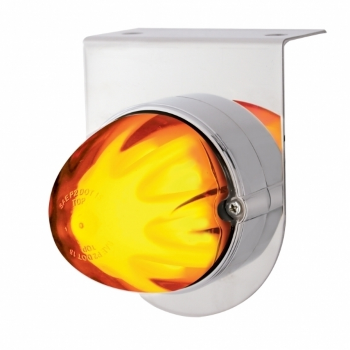 Stainless Light Bracket With 9 LED Dual Function Watermelon GloLight - Amber LED/Amber Lens