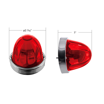 Glass Watermelon Flush Mount Kit - Red