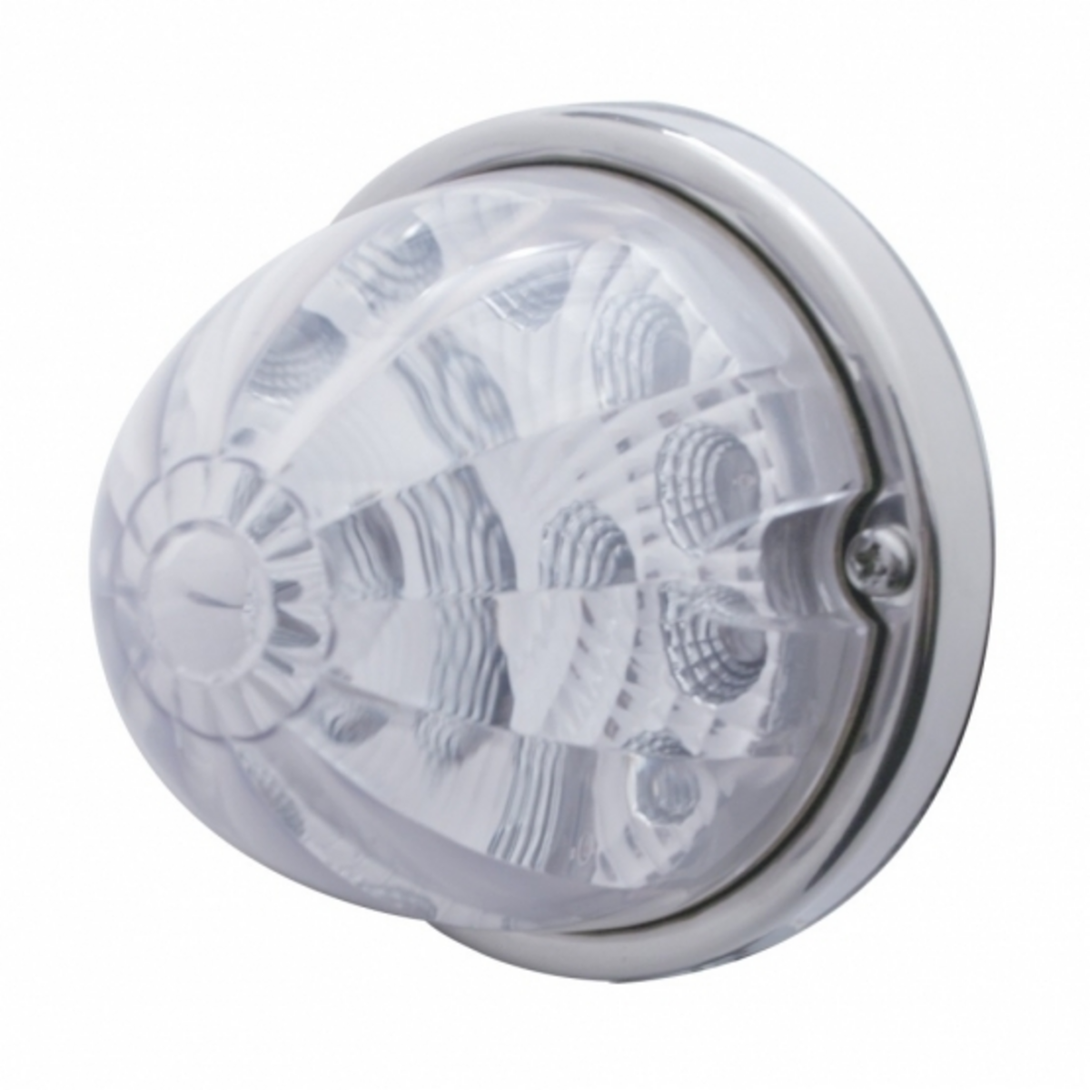 17 LED Reflector Watermelon Flush Mount Kit - Amber LED/Clear Lens