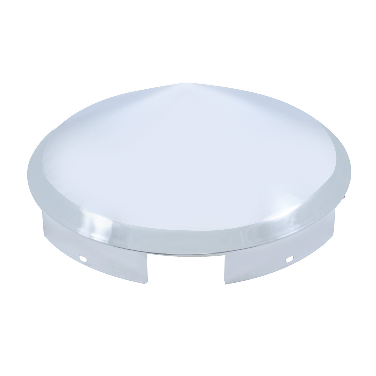 5 Even Notched Chrome Pointed Front Hubcap - 1" Lip
