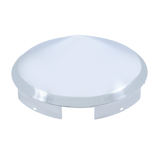 5 Even Notched Chrome Pointed Front Hubcap - 1" Lip