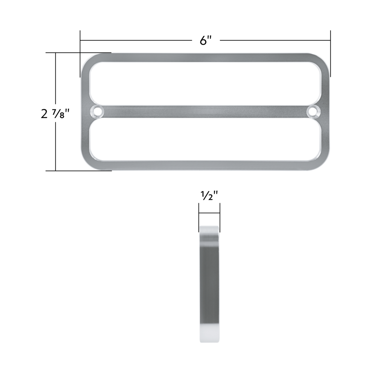 Billet Deluxe Side Marker Bezel For 1968-1972 Chevrolet & GMC Trucks-Clear Anodized(Pair)