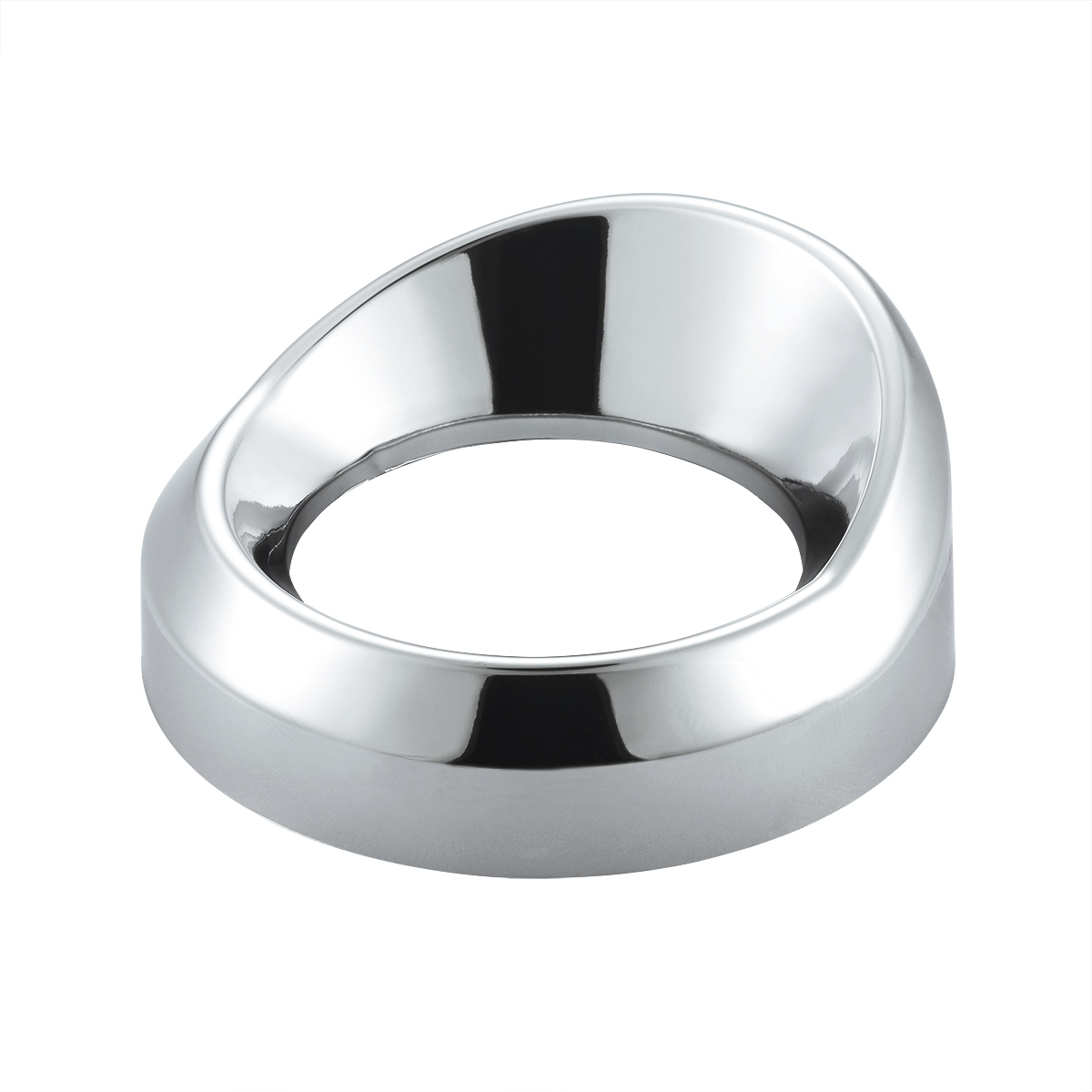 Chrome Plastic Small Gauge Cover With Visor