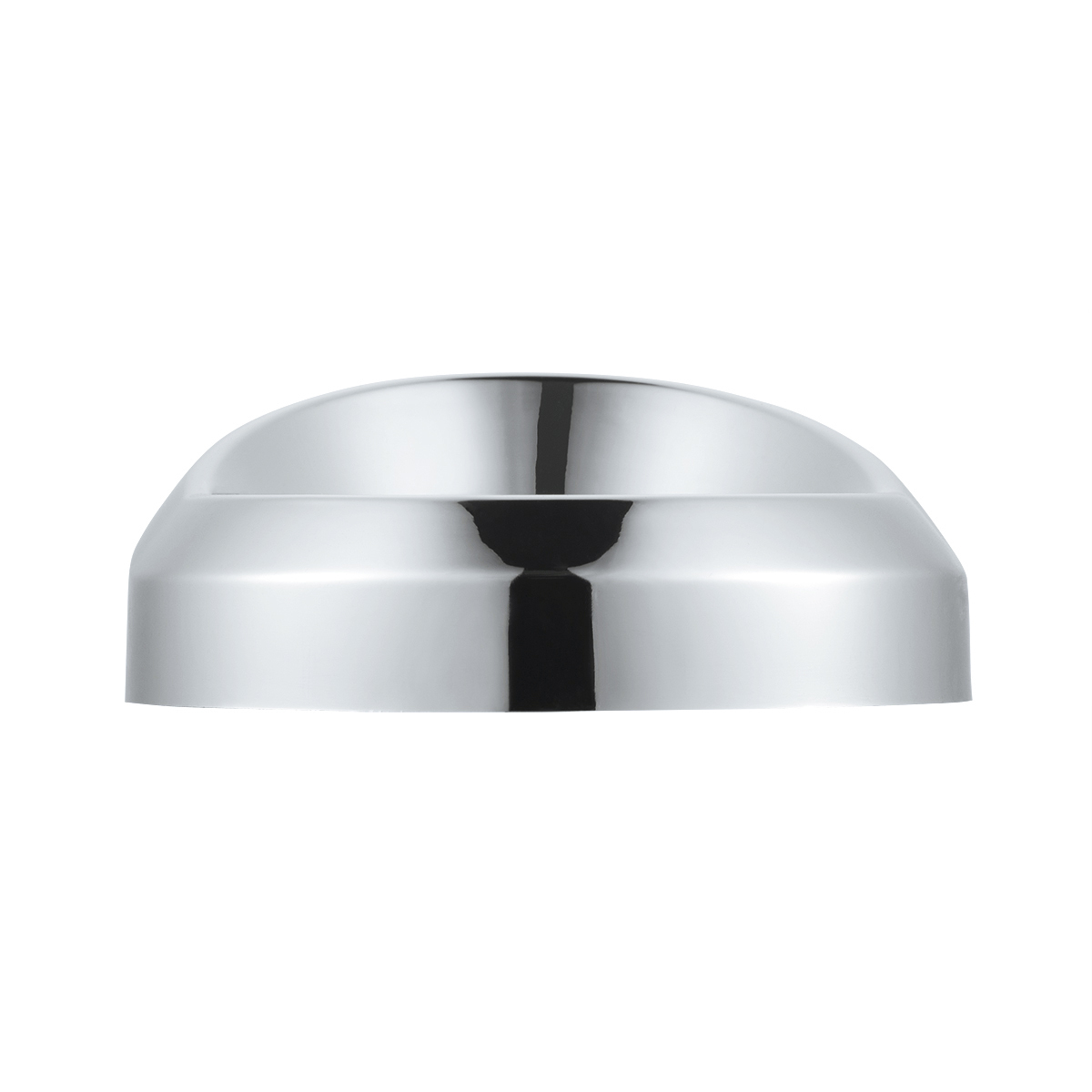 Chrome Plastic Small Gauge Cover With Visor
